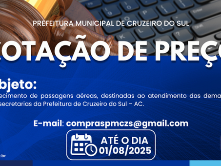 Cotação de Preço - Aviso de cotação de Preço