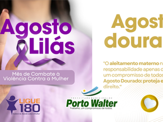 Agosto Lilás e Agosto Dourado: Um Mês de Cuidado, Proteção e Conscientização