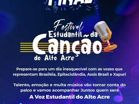 Grande Final do I Festival Estudantil da Canção do Alto Acre acontece nesta sexta-feira