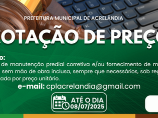 Cotação de Preço - Aviso de Cotação de Preço
