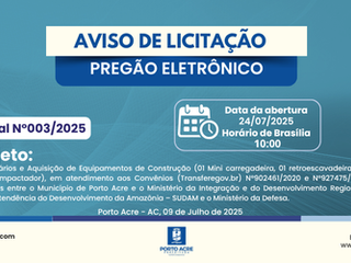 PE N°003/2025 - Aviso de Licitação