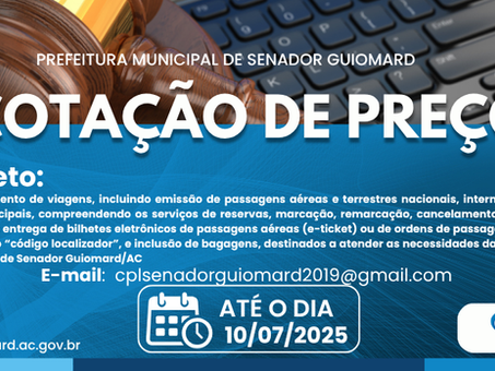 Cotação de Preço - Aviso de Cotação de Preço