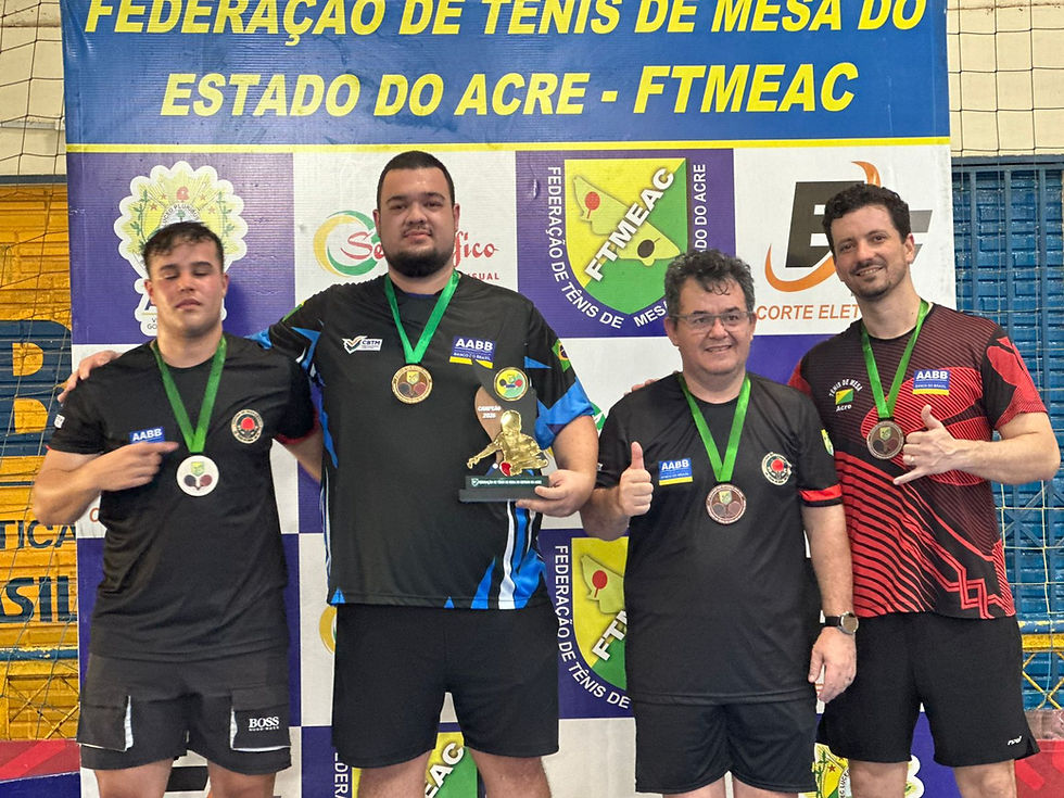 Alto Acre conquista 3º lugar na segunda etapa do Circuito Acreano de Tênis de Mesa