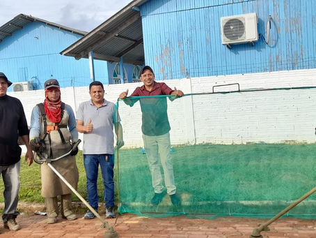 Vereadores Cleyton Nogueira e o Presidente da CMMU Charles Brandão participam da entrega das redes