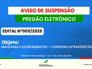 PE Nº008/2025 - Aviso de Suspensão 