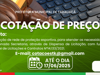 Cotação de Preço - Aviso de Cotação de Preço 