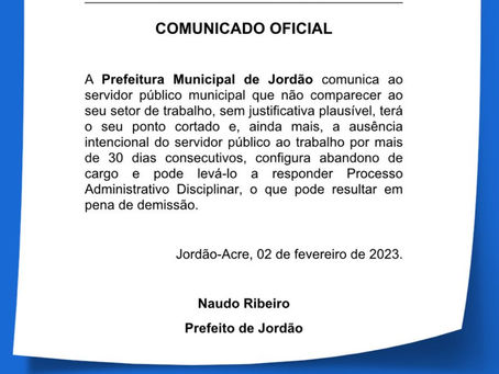 Servidor, justifique sua ausência a chefia imediata e ao RH. Evite corte no ponto e PAD.