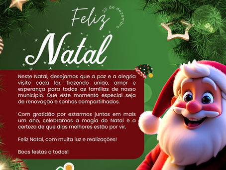 25 de dezembro: Desejamos a todos um Feliz Natal!