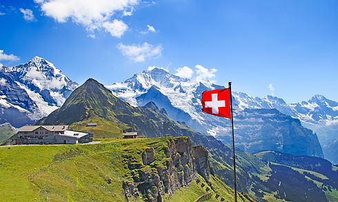Swiss flag on the top of Mannlichen (Jun