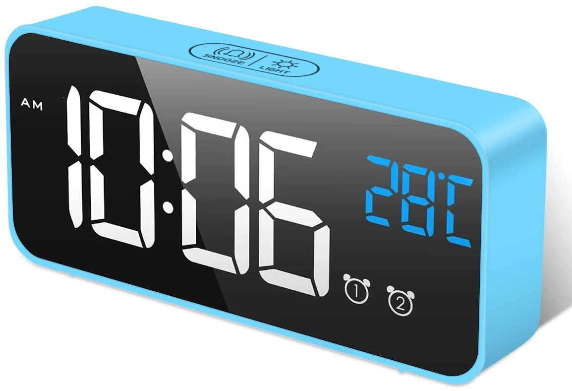 HOMVILLA Reloj Despertador Digital con Pantalla LED de Temperatura flocrilo