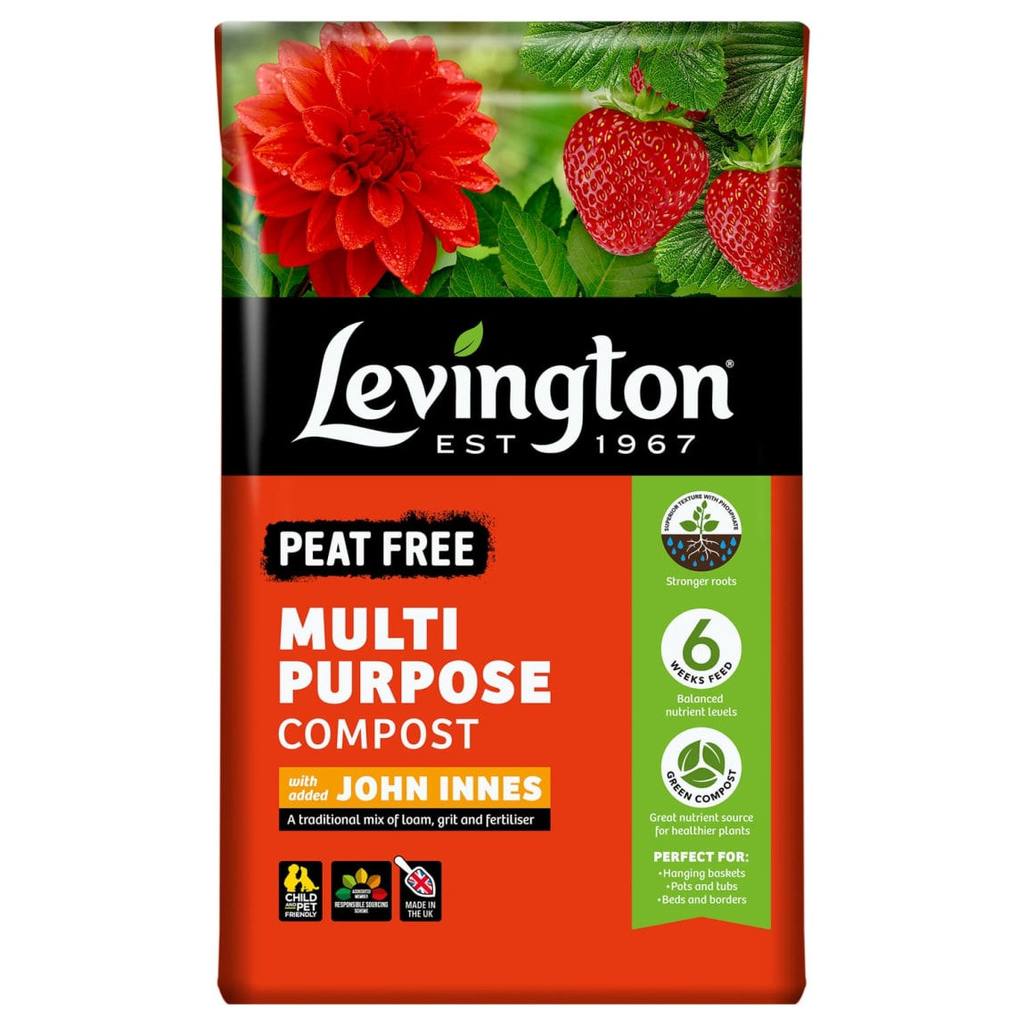Levington Peat Free Multi-Purpose Compost with John Innes