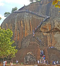 Sri Lanka - Sigiriya - Narrow metal stai