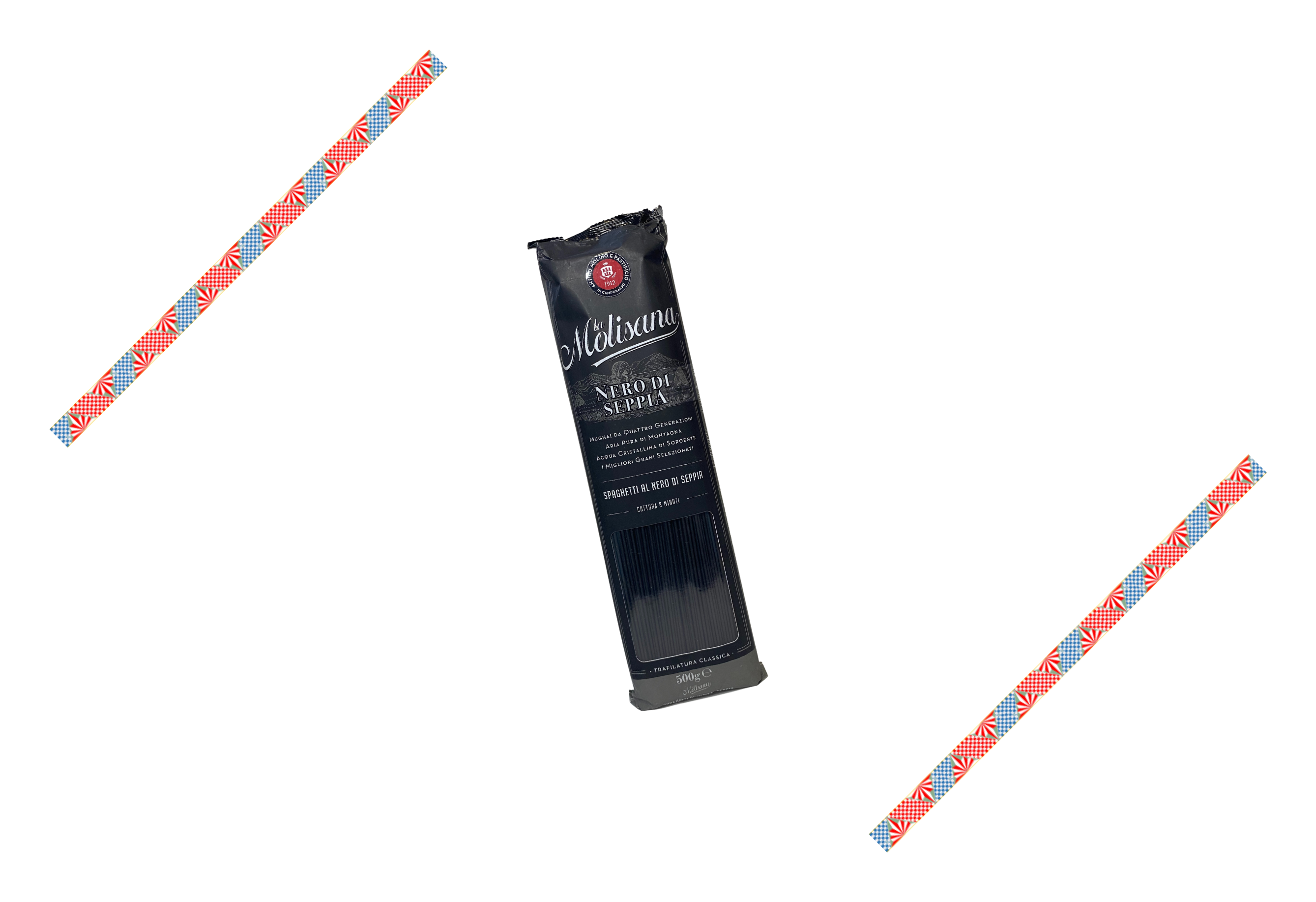 La Molisana Spaghetti al nero di seppia - Spagetti tészta tintahal tintával szín