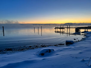 Vinterstemning med brygge
