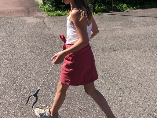 Niklas og Aurora på ploggetur