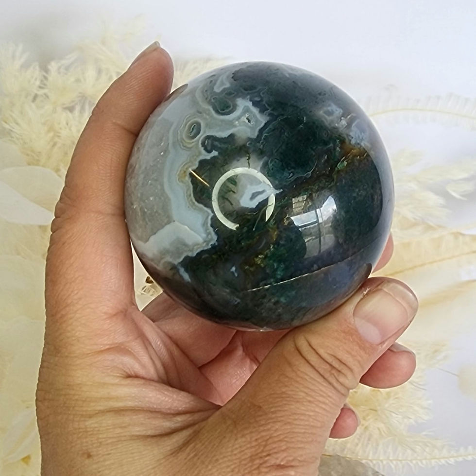 Thumbnail: Moss Agate • Sphere #1