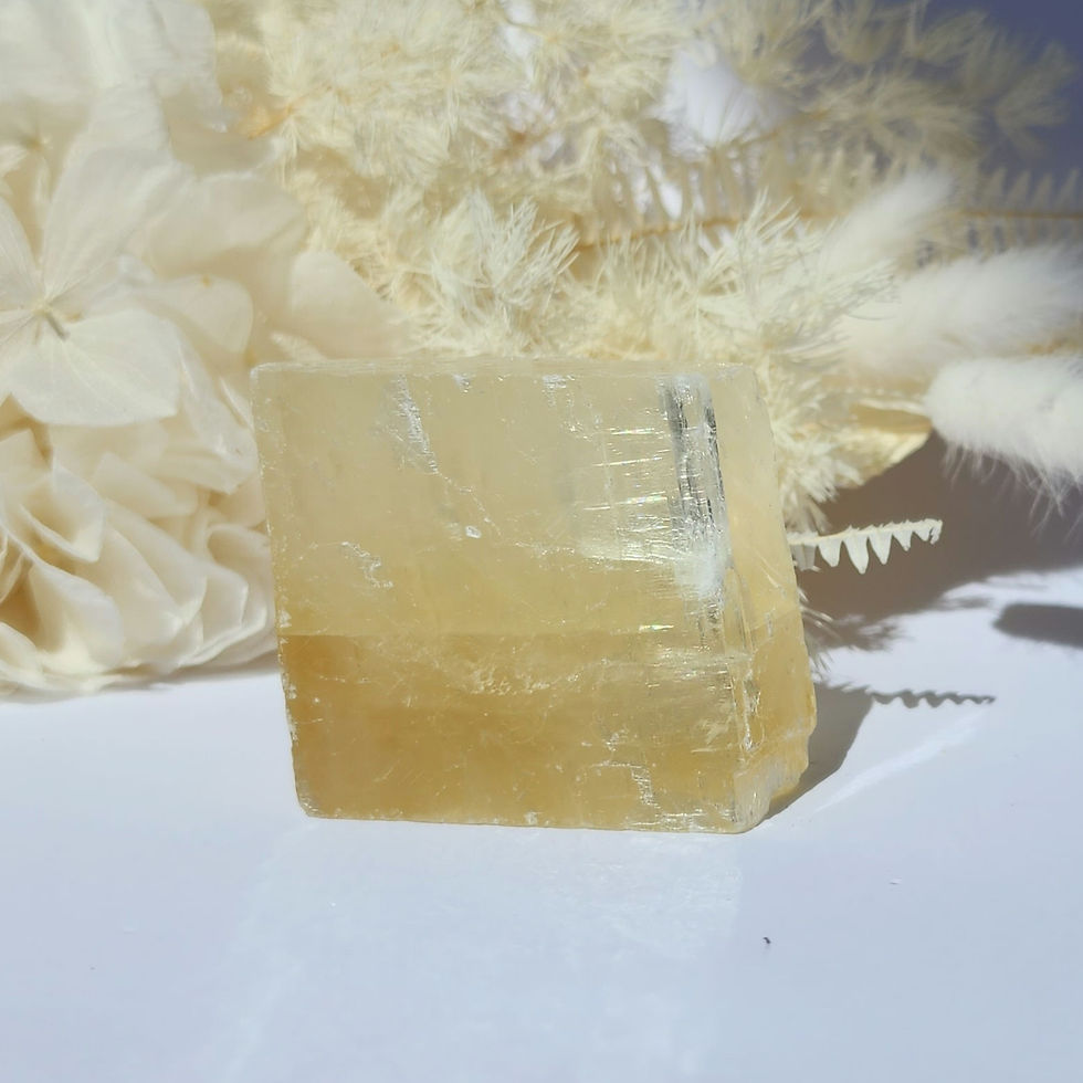 Thumbnail: Honey Calcite • Rough / Rhombus #3