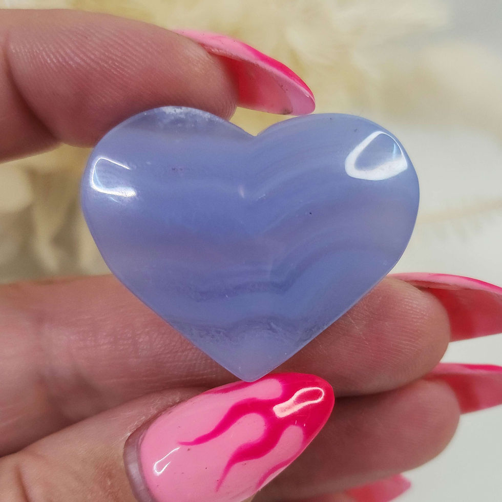 Thumbnail: Blue Lace Agate • Heart #3