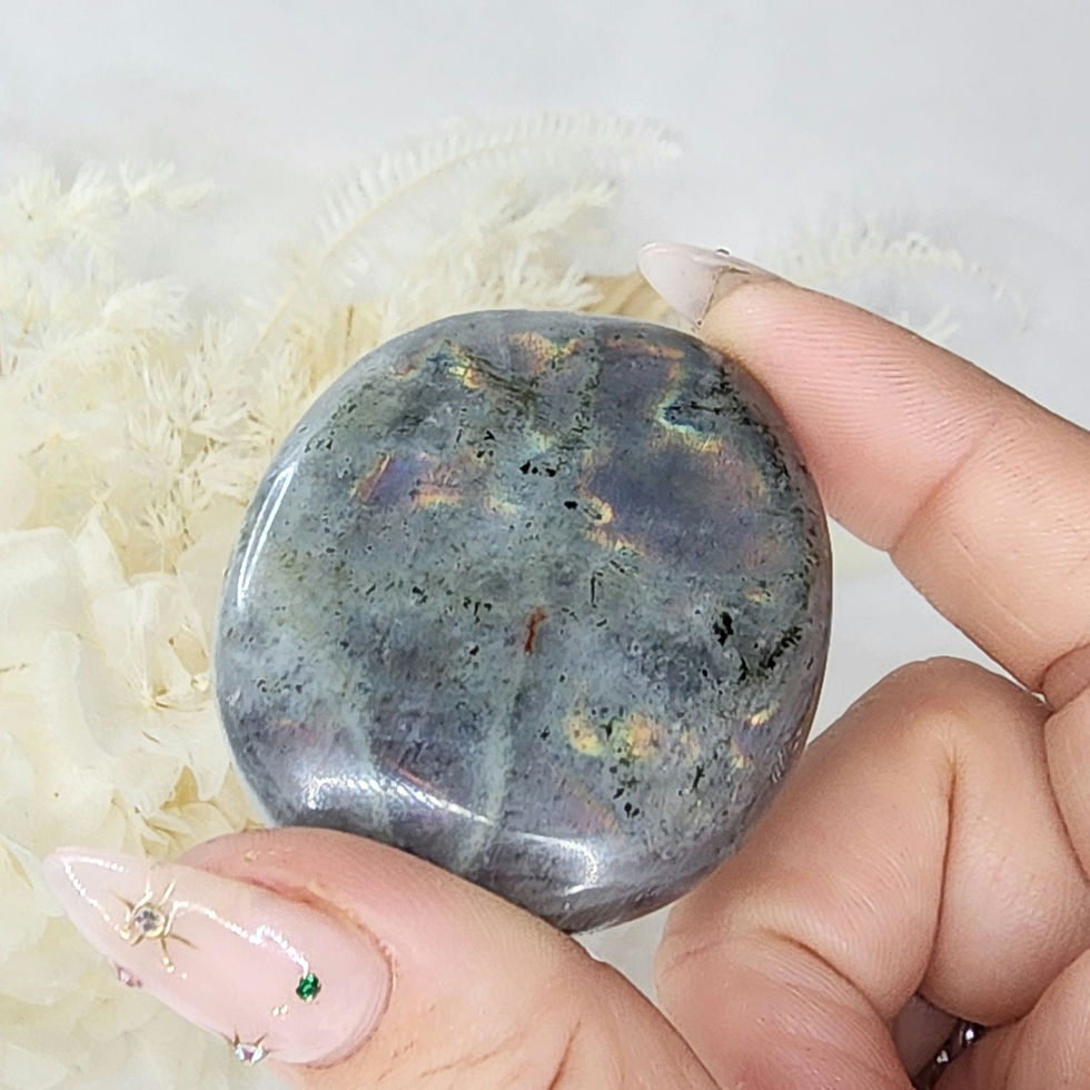 Thumbnail: Labradorite • Palm Stone #7