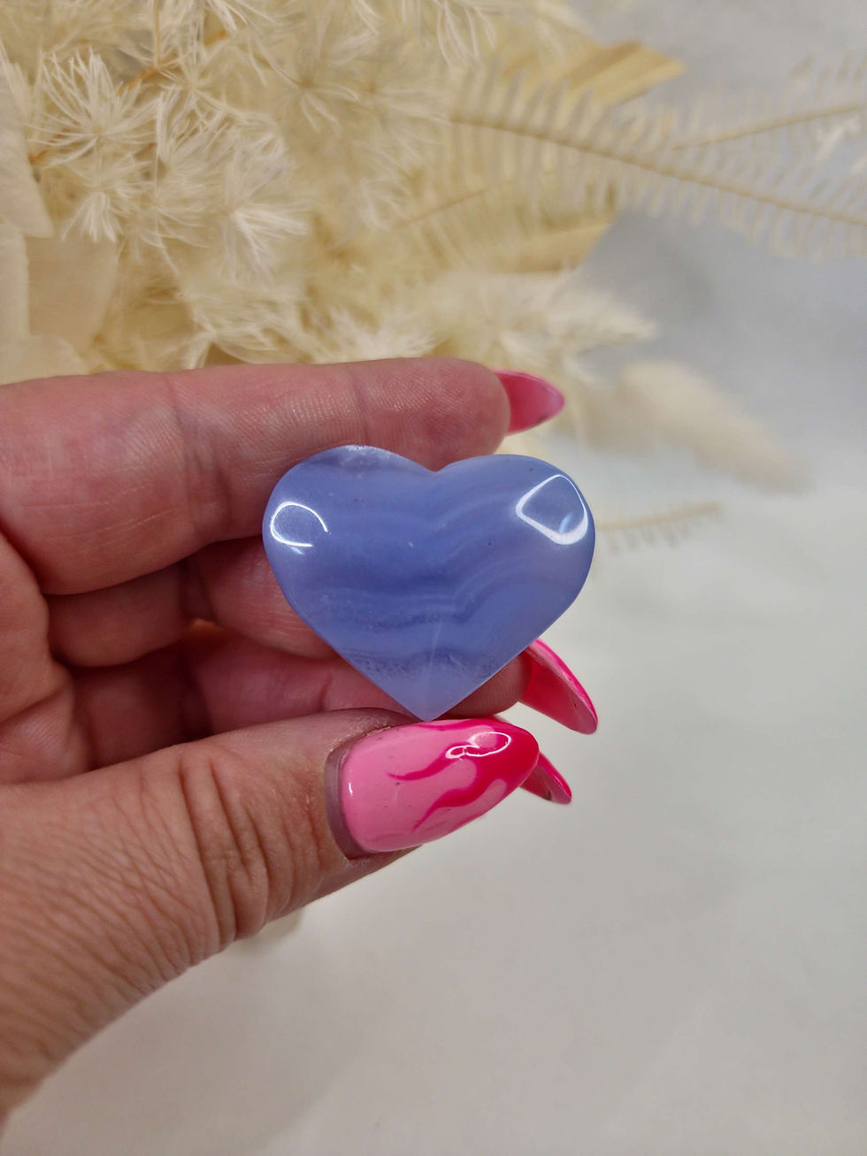 Thumbnail: Blue Lace Agate • Heart #3