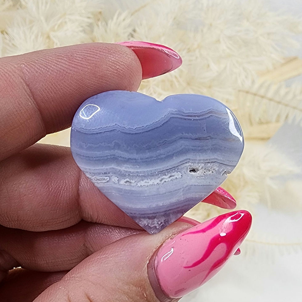 Thumbnail: Blue Lace Agate • Heart #2