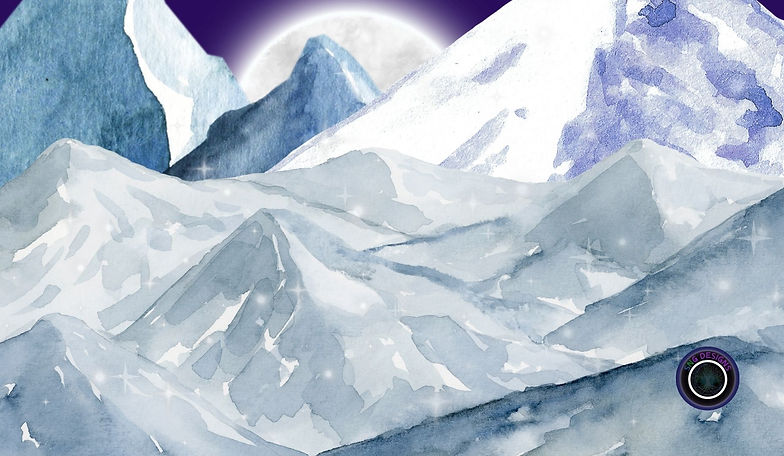 mountain snow and stars