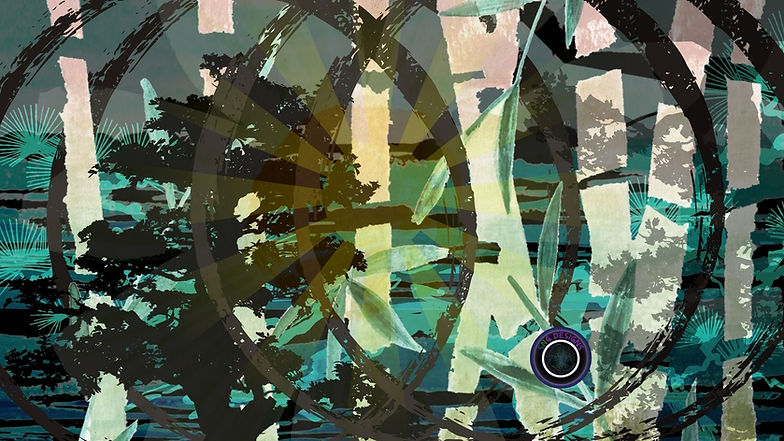 neon ocean tree design blend