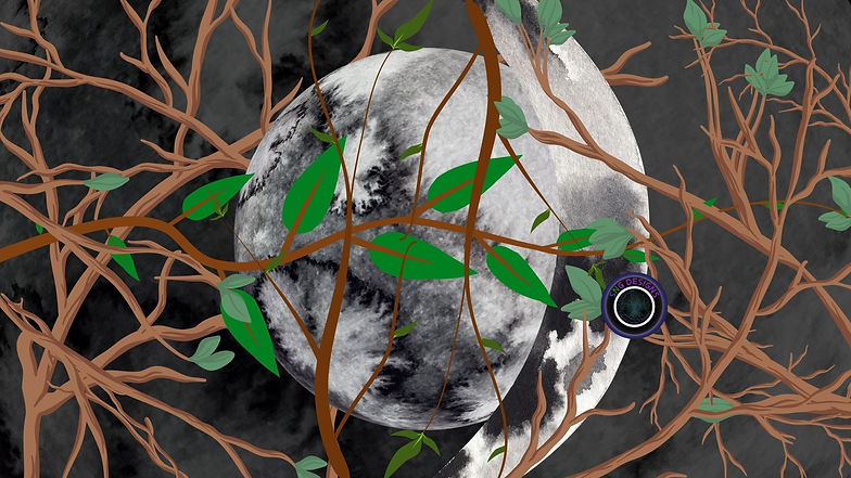 moon and vine designs