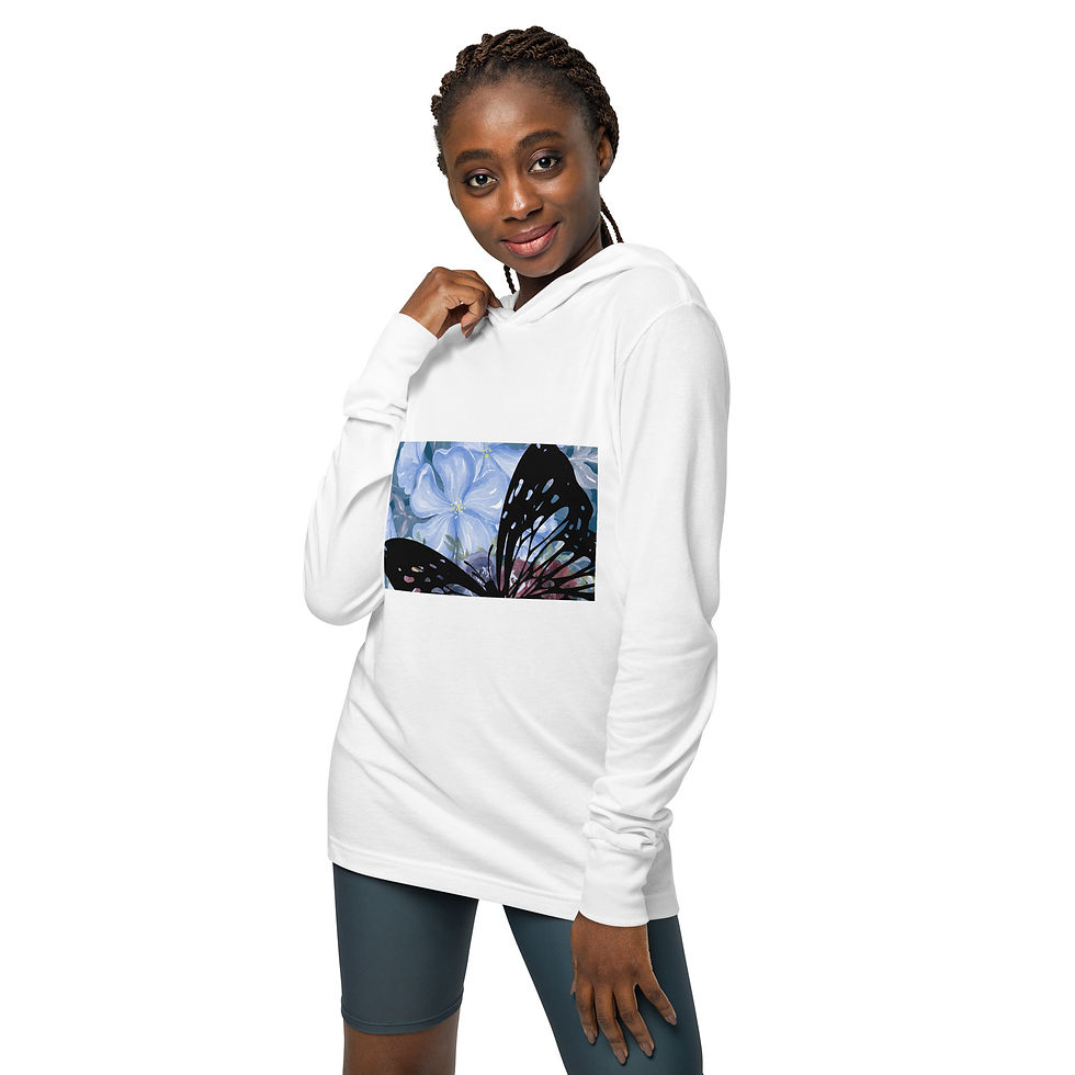 Thumbnail: Butterfly hooded long-sleeve tee