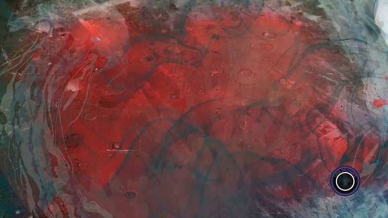 Black and red squid nature art pattern