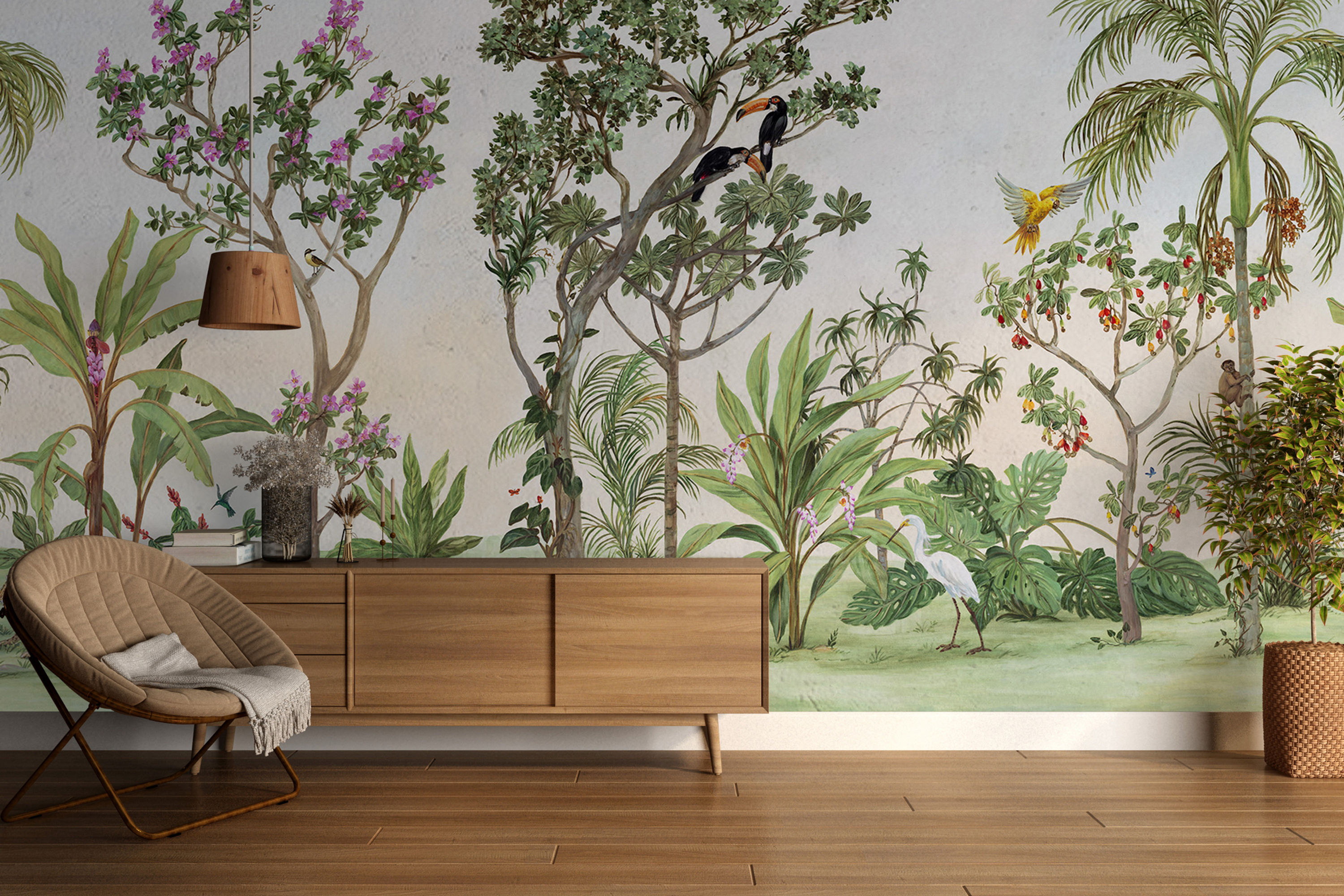 Papel de Parede Non Woven "Fantasia Tropical"