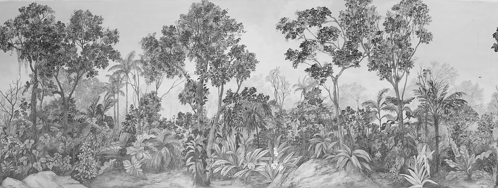 Miniatura: Papel de Parede Non Woven "O chamado da Floresta" P&B