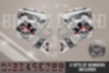 BLACK BEARD #2-Goalie Mask Vinyl Decal Set