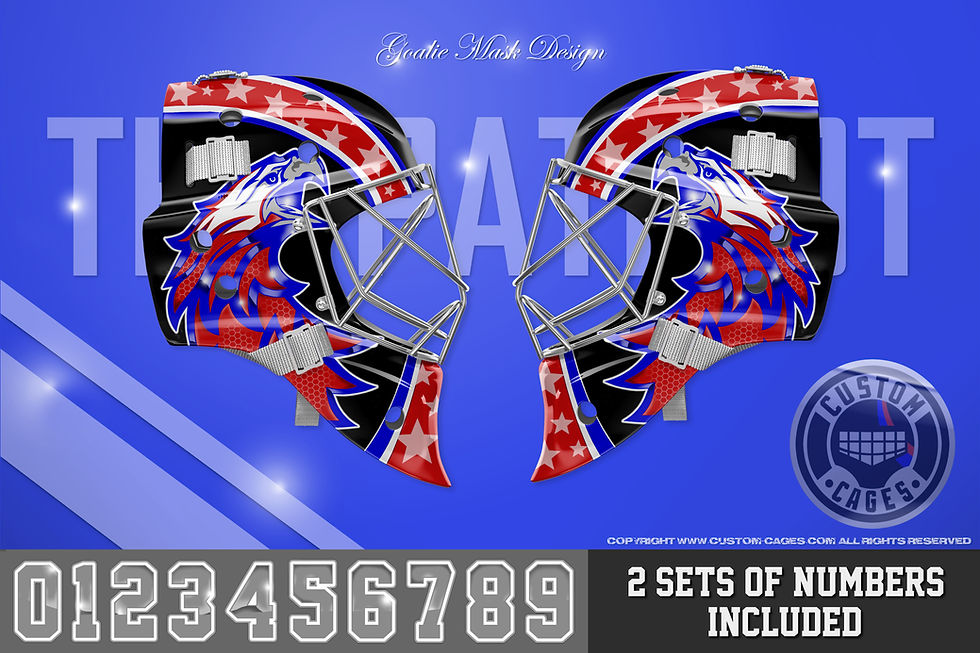 Thumbnail: THEPATRIOT-Goalie Mask Vinyl Decal Set