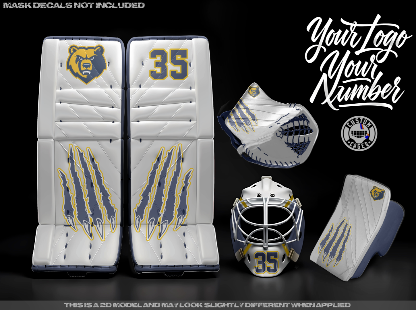 GOALIE PAD DECALS (Design 4)