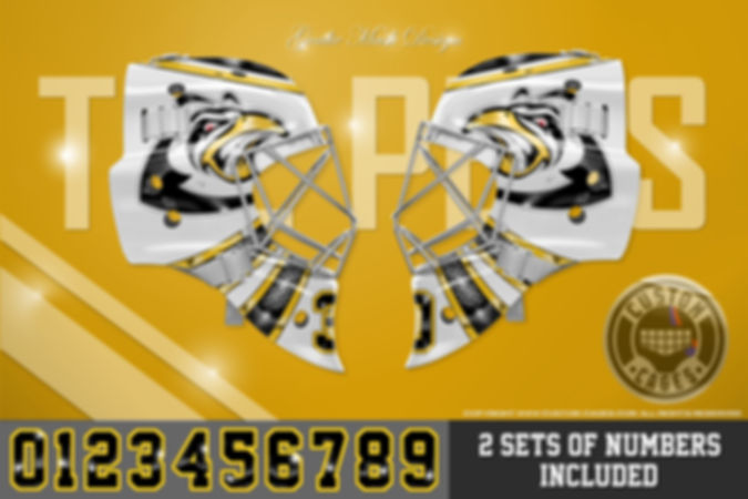THE PENS-Goalie Mask Vinyl Decal Set