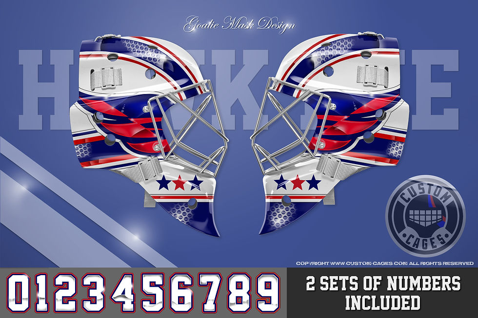 Thumbnail: HAWKEYE-Goalie Mask Vinyl Decal Set