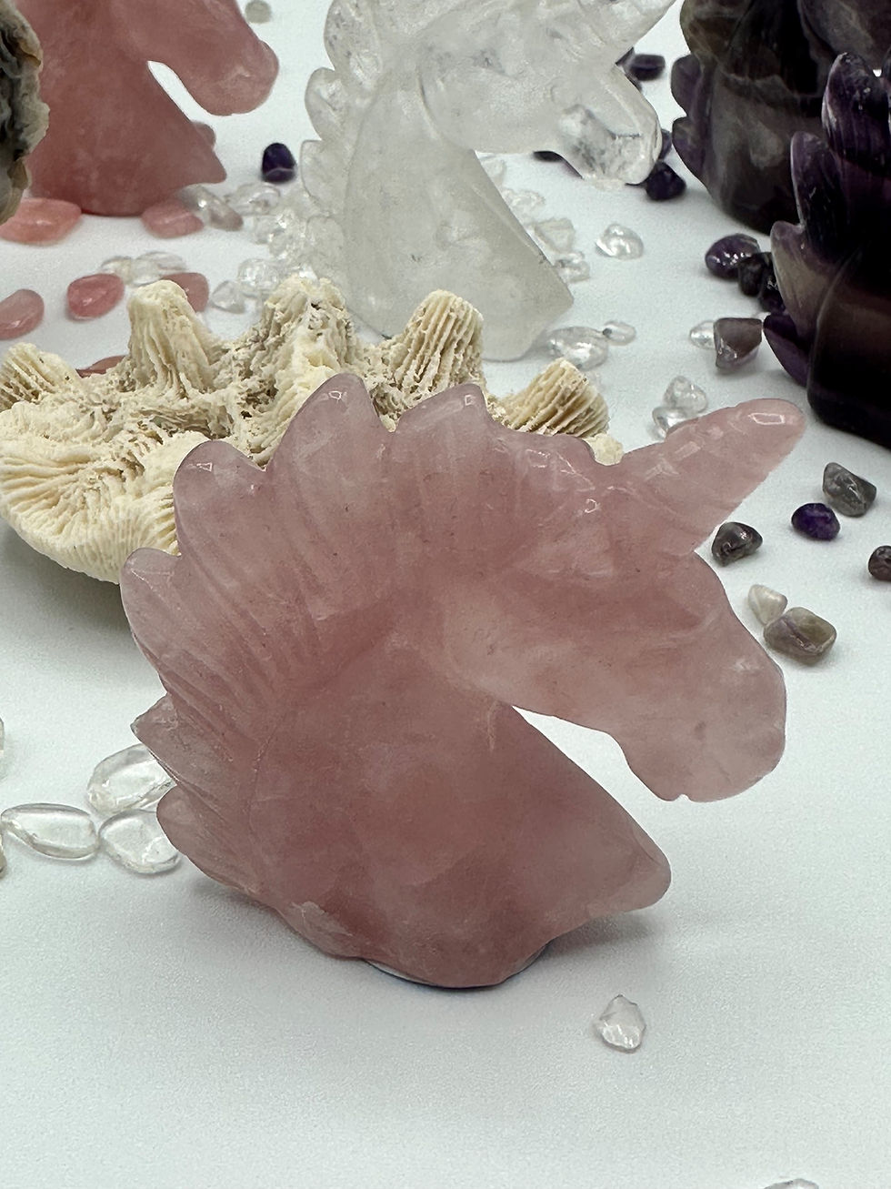 Thumbnail: Rose Quartz Crystal Carving