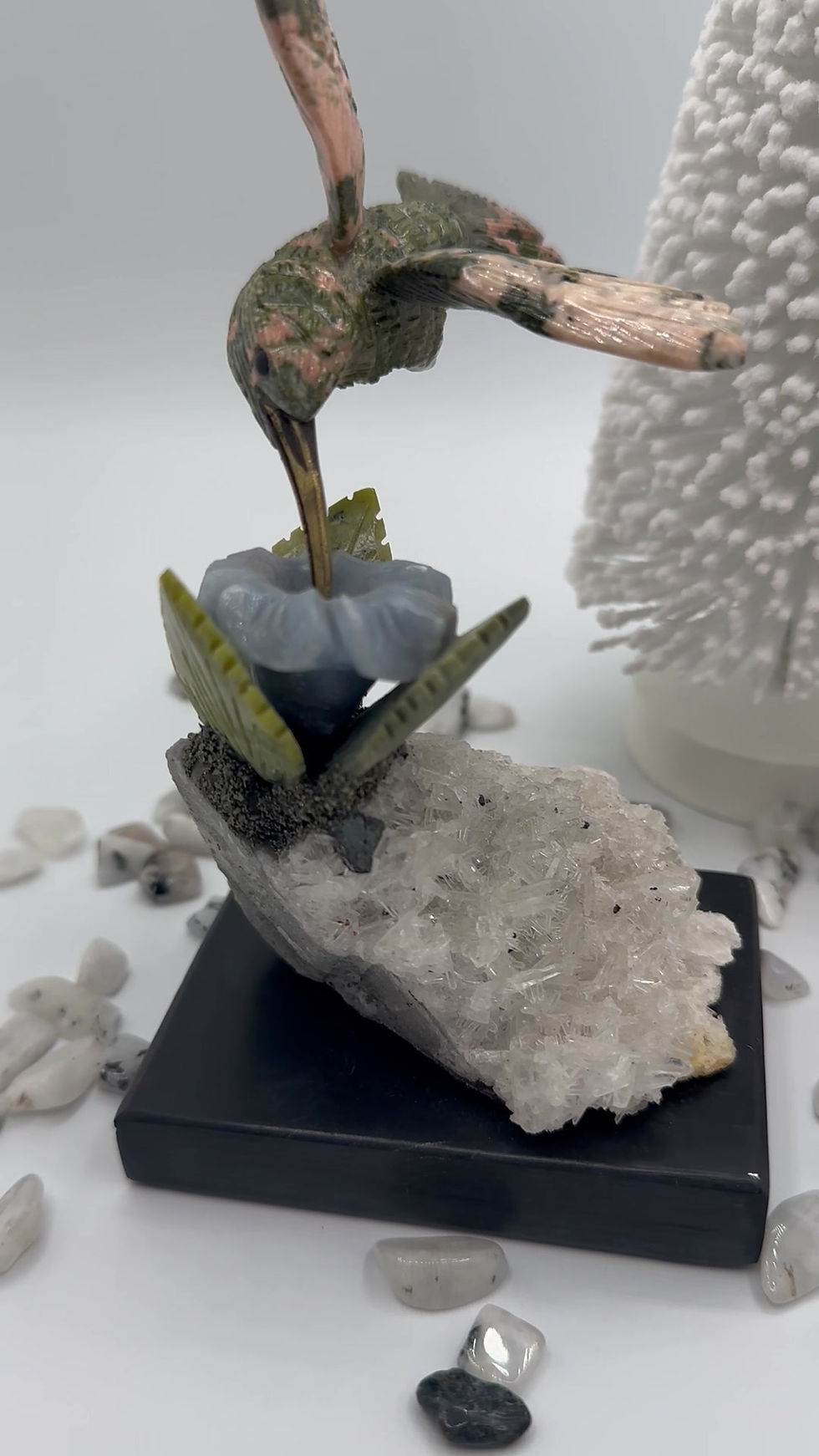 Thumbnail: Unakite Crystal Hummingbird