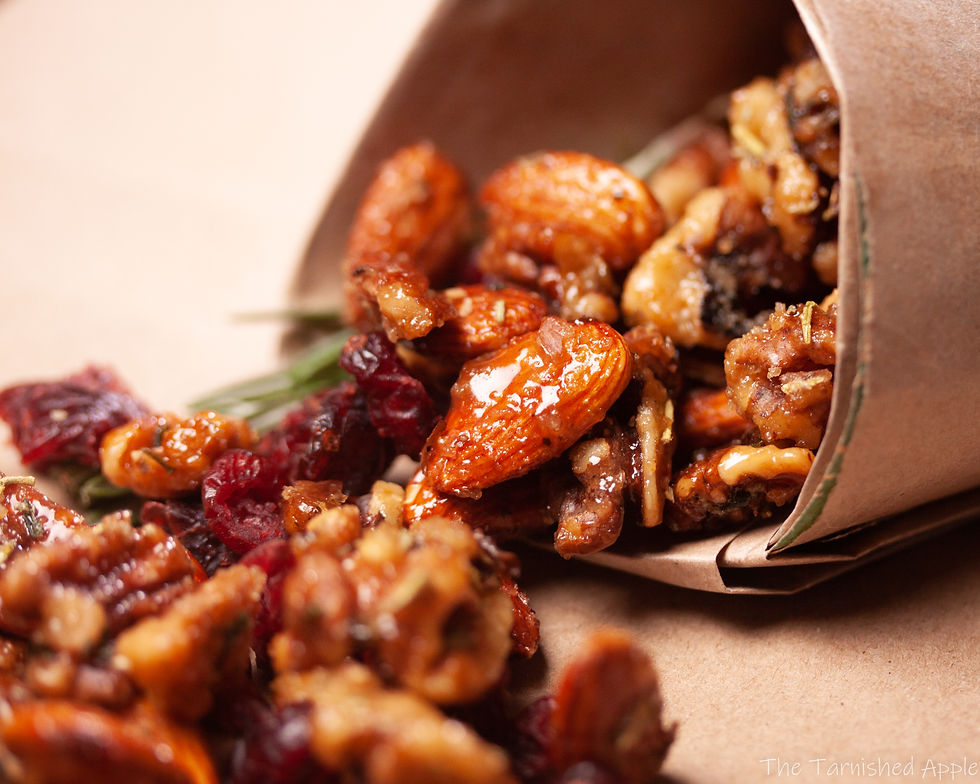Rosemary & Maple Syrup Roasted Nuts