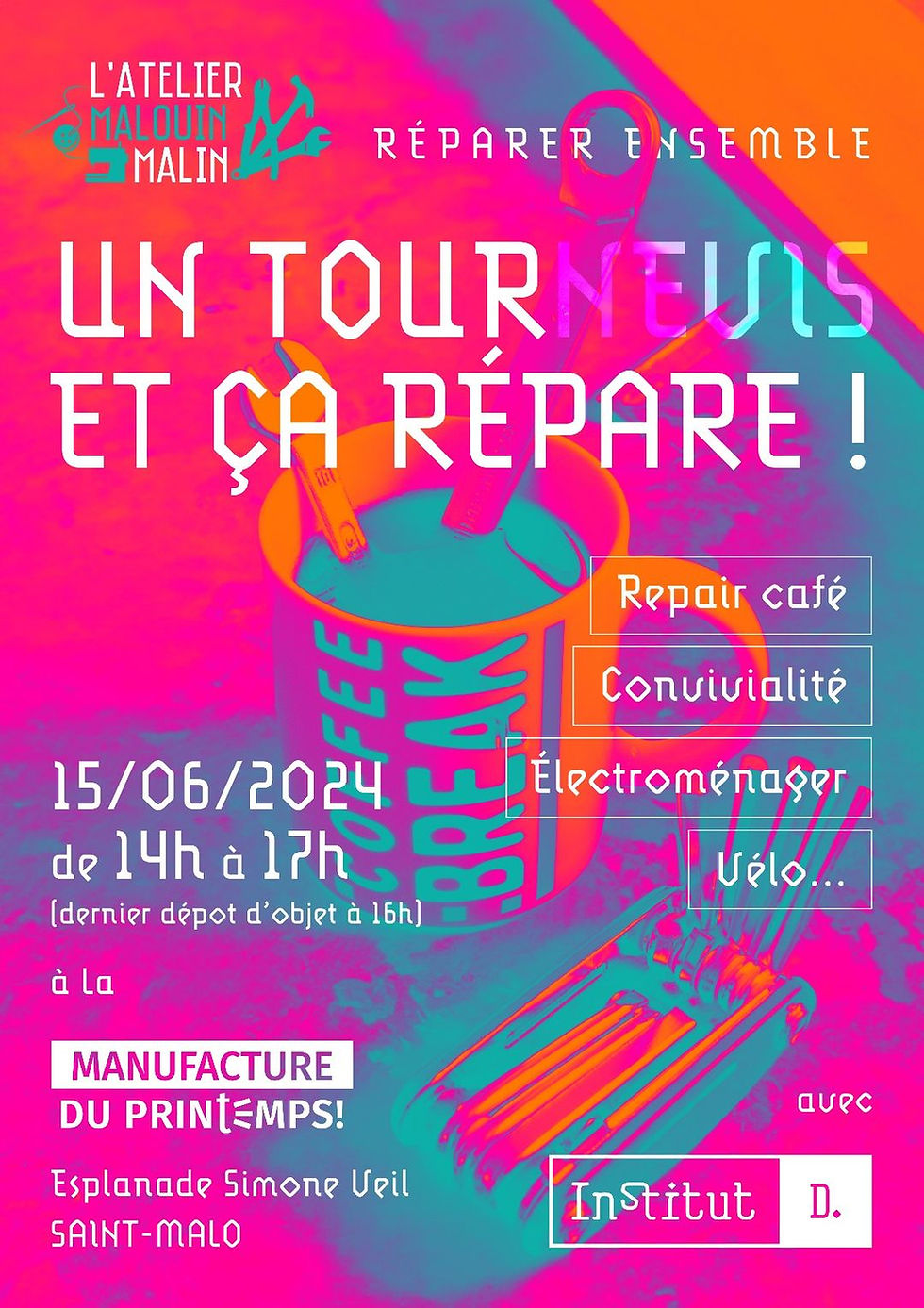 Atelier en association avec le repair café malin malouin
