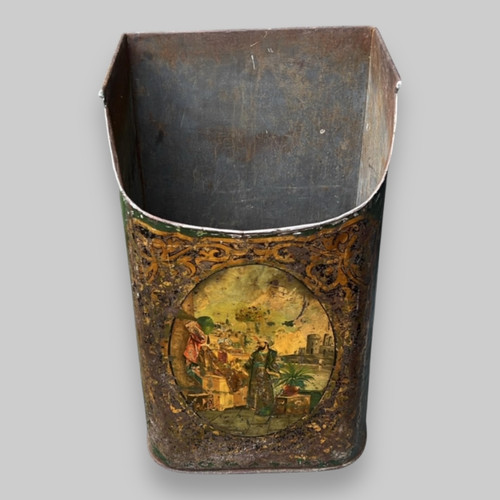 A Large C19th Original Toleware Tea Canister now a Log Bin | EvesandSamuel