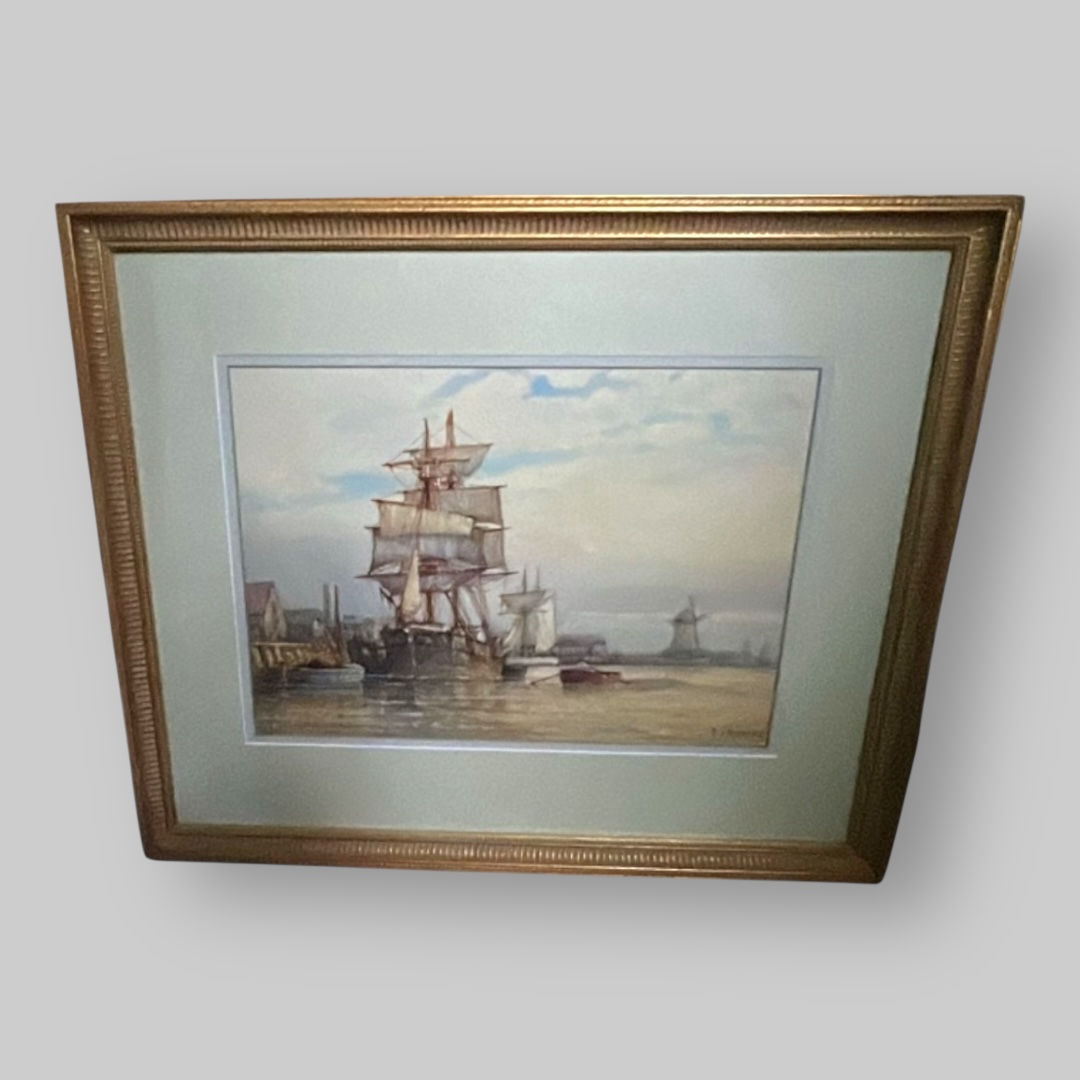 A Nautical Watercolour by Frederick James Aldridge