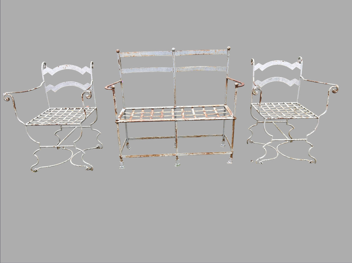 A Beautiful Set of Spanish Wrought Iron Garden Furniture