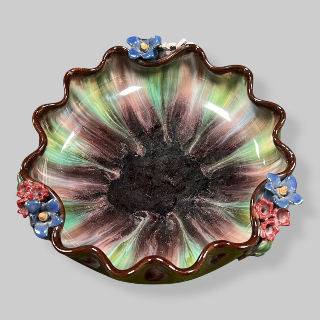 A Vintage Liezen Austria Glazed Terracotta Art Pottery Bowl