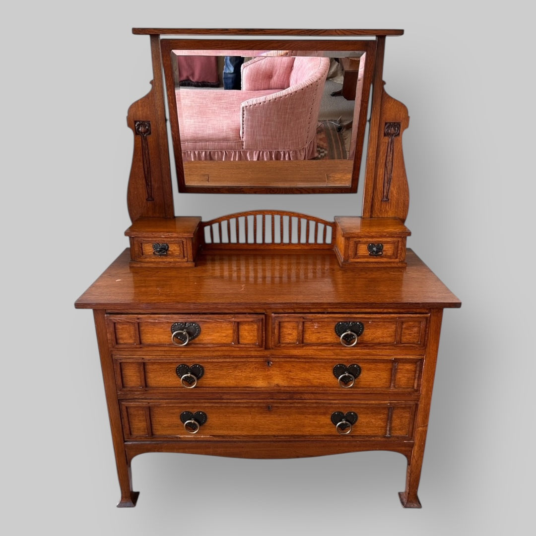 C19th Mahogany Arts and Crafts Dressing Table