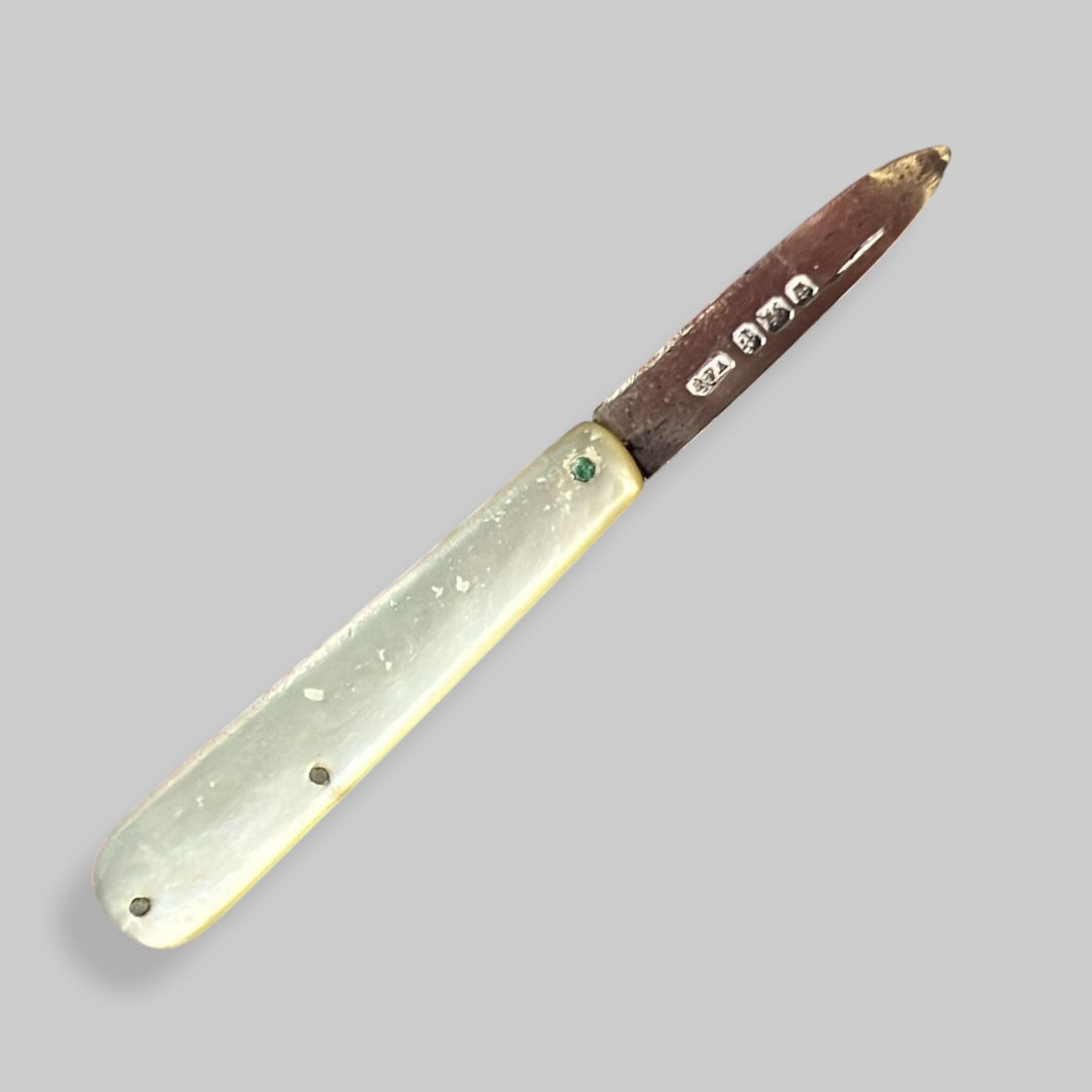 Antique Silver & Mother of Pearl Fruit Knife – Sheffield 1829