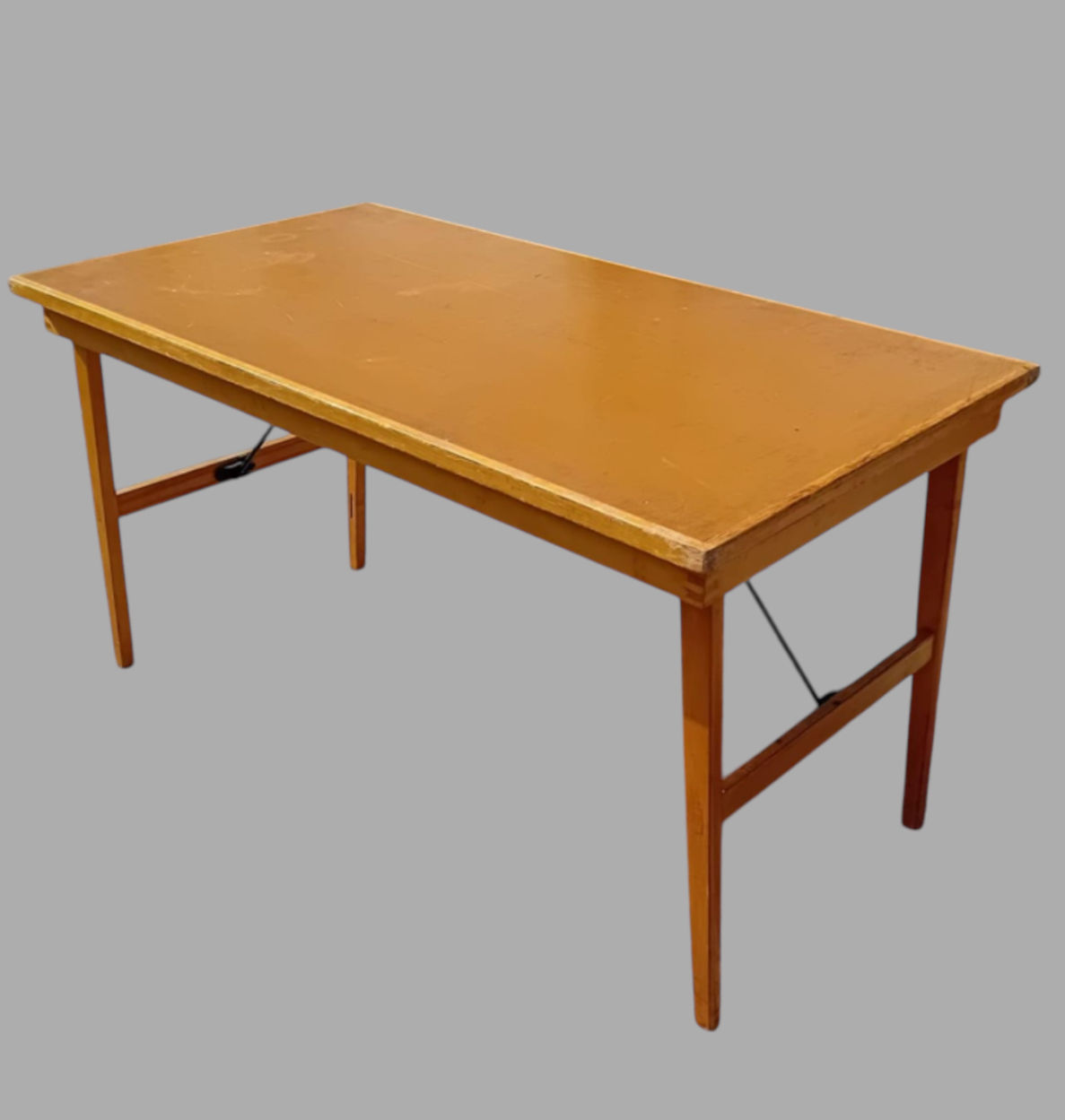 A Lovely Mid Century Folding Trestle Table