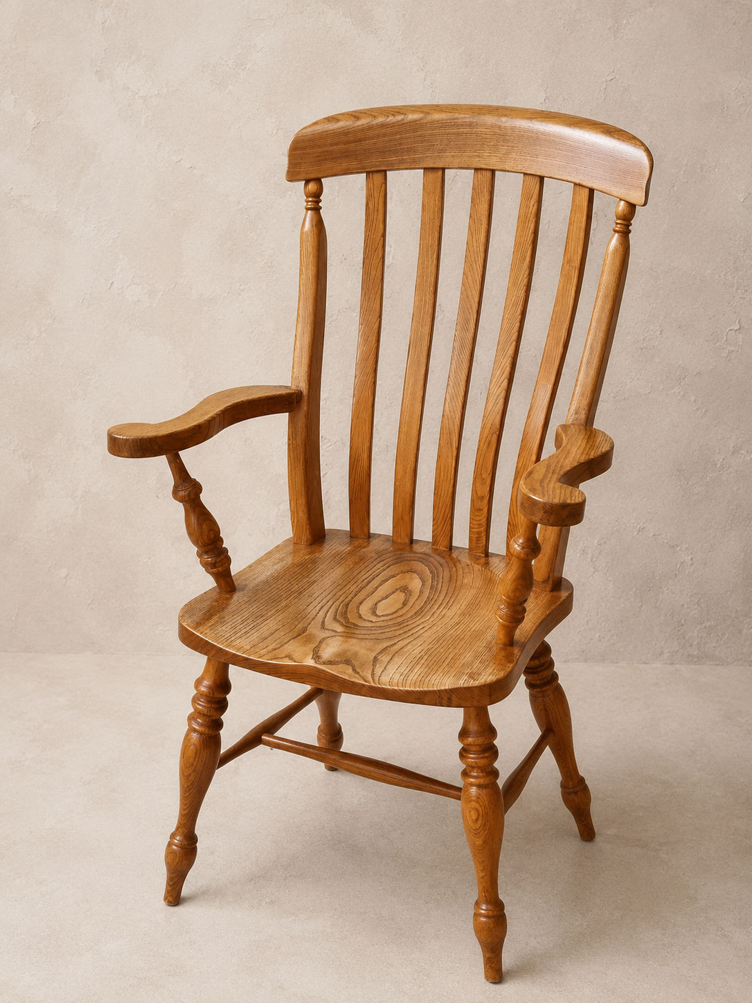 Late 20th Century Windsor Style Armchair in Ash & Elm