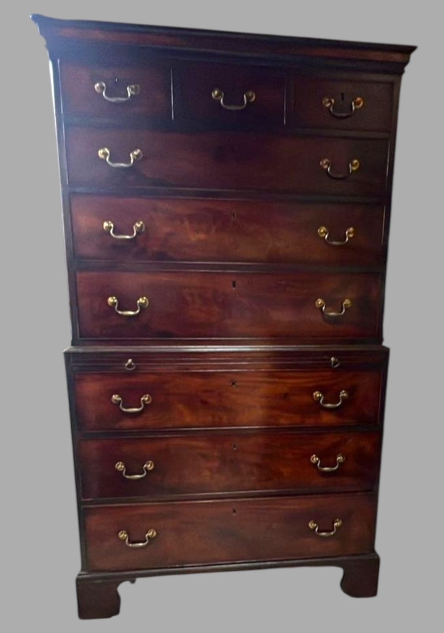 George III Mahogany Chest-on-Chest
